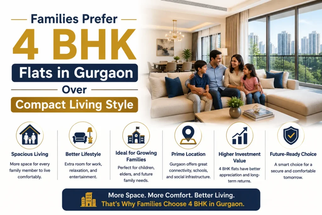 4 BHK Flats in Gurgaon Over Compact Living Style 